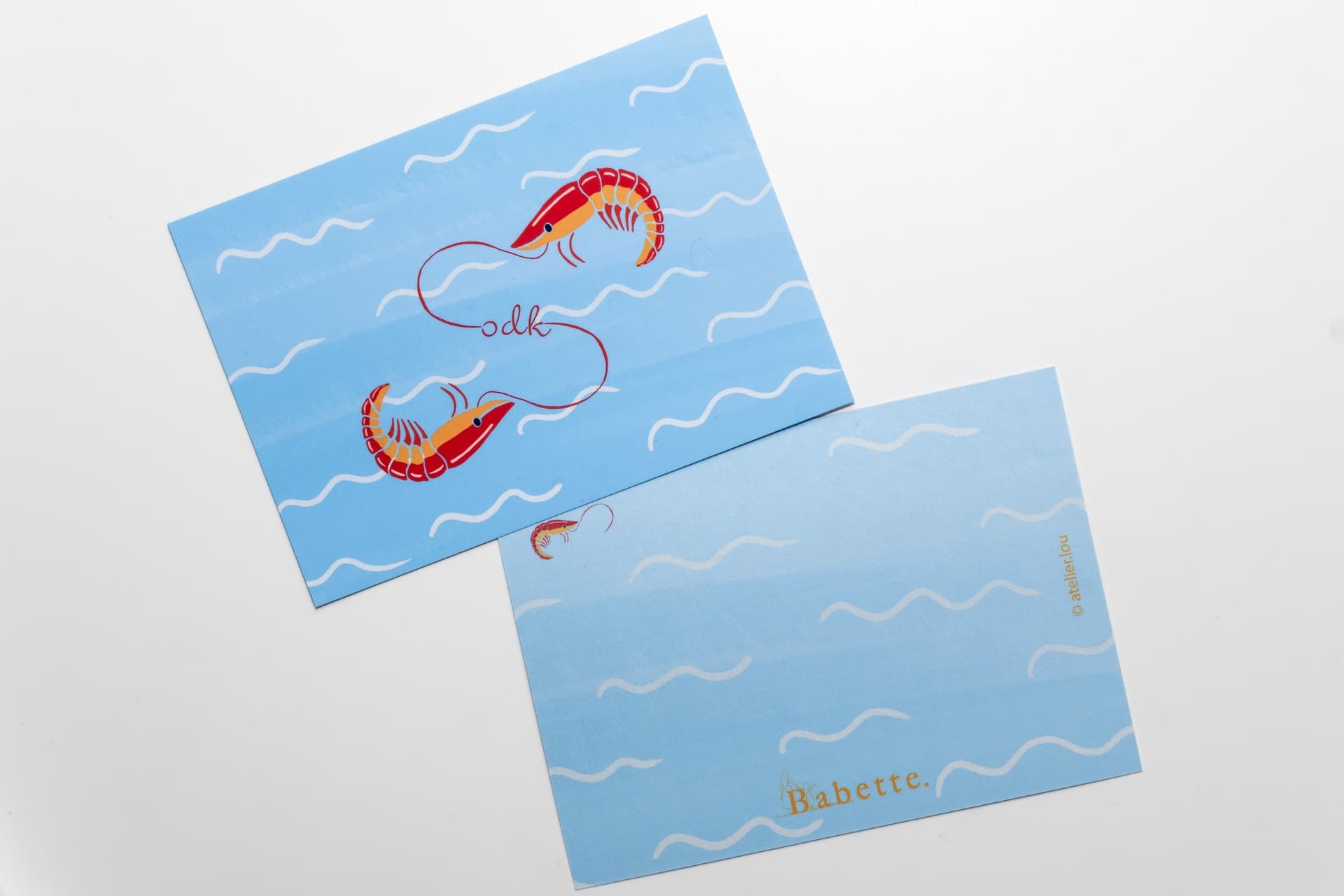 Atelier Lou - Wenskaart Garnaal