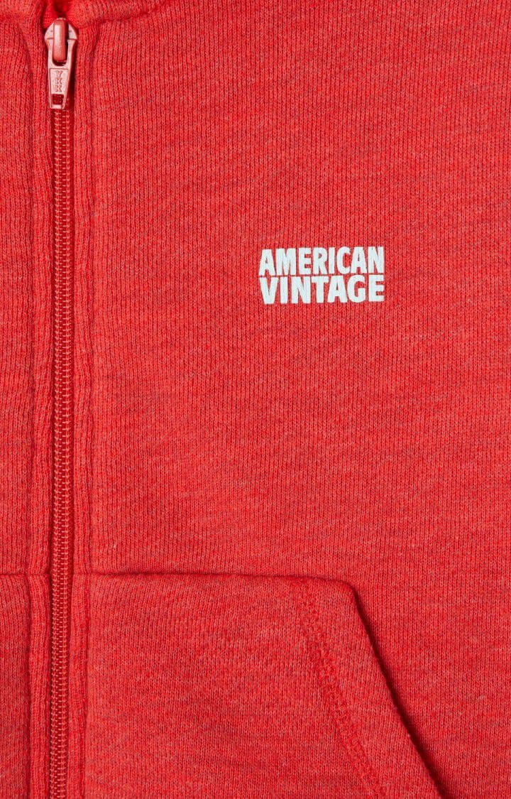 American Vintage - Doven sweater met kap - Chili pepper