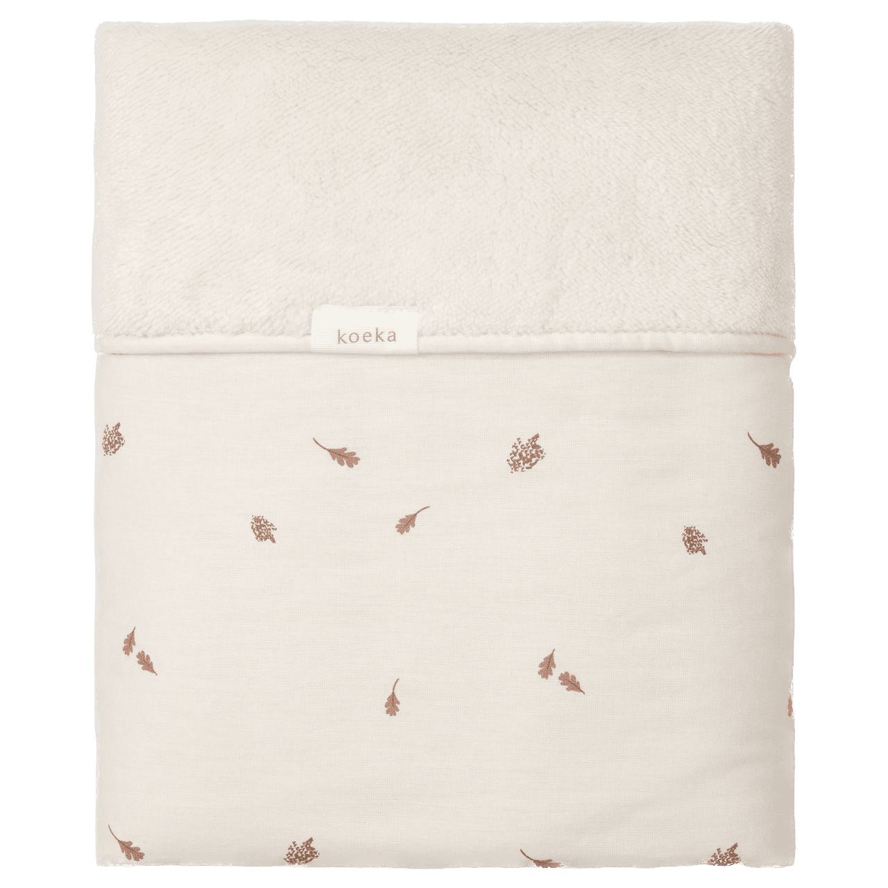 Koeka - Wiegdeken teddy reversible Forest Treasures - Warm White 