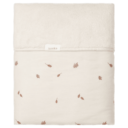 Koeka - Wiegdeken teddy reversible Forest Treasures - Warm White 