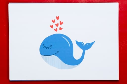 Atelier Lou - Wenskaart walvis