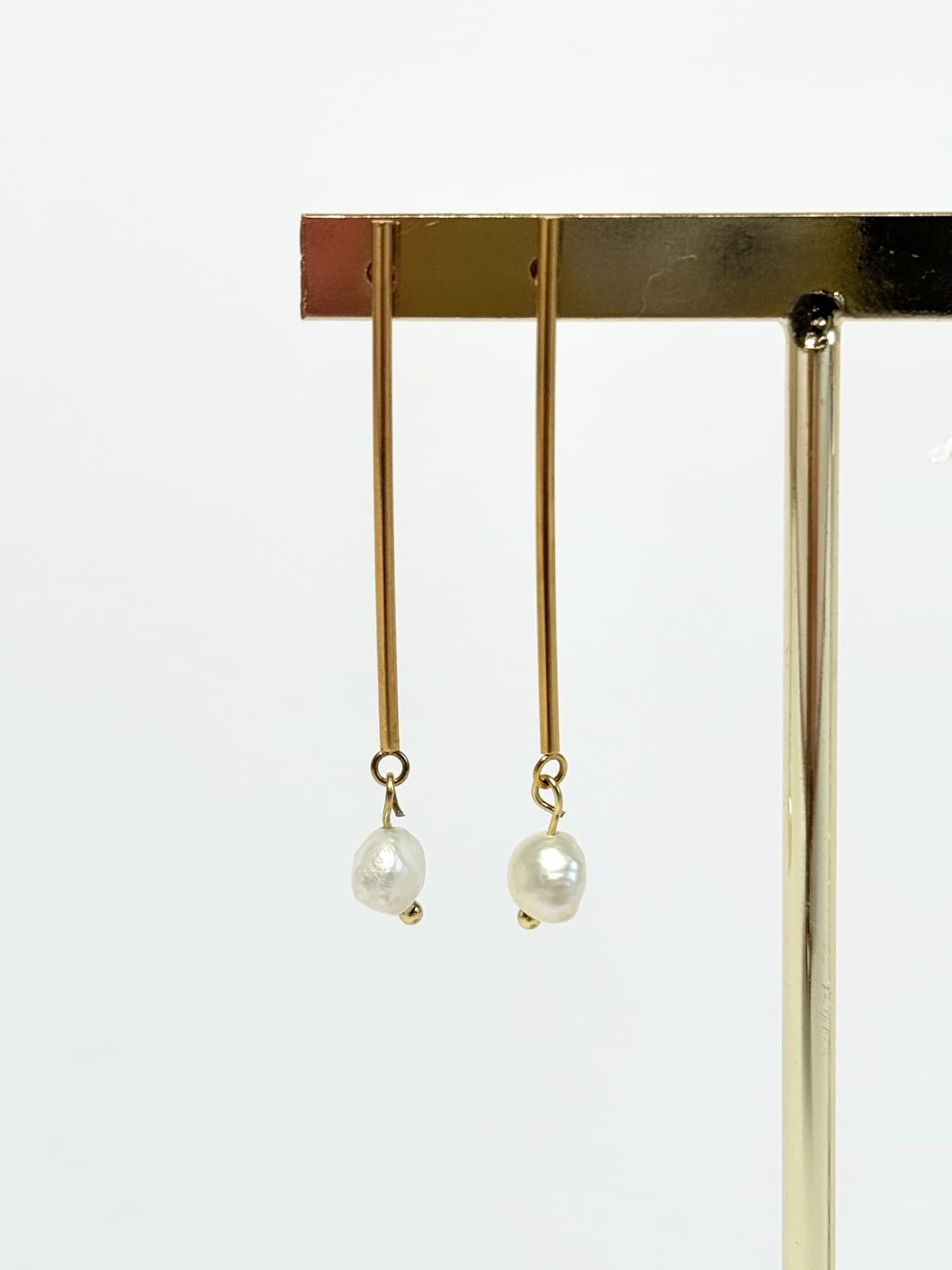 Oorbellen Hanger met pareltje