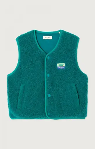 American Vintage - Hoktown Vest met drukknopen in Menthol