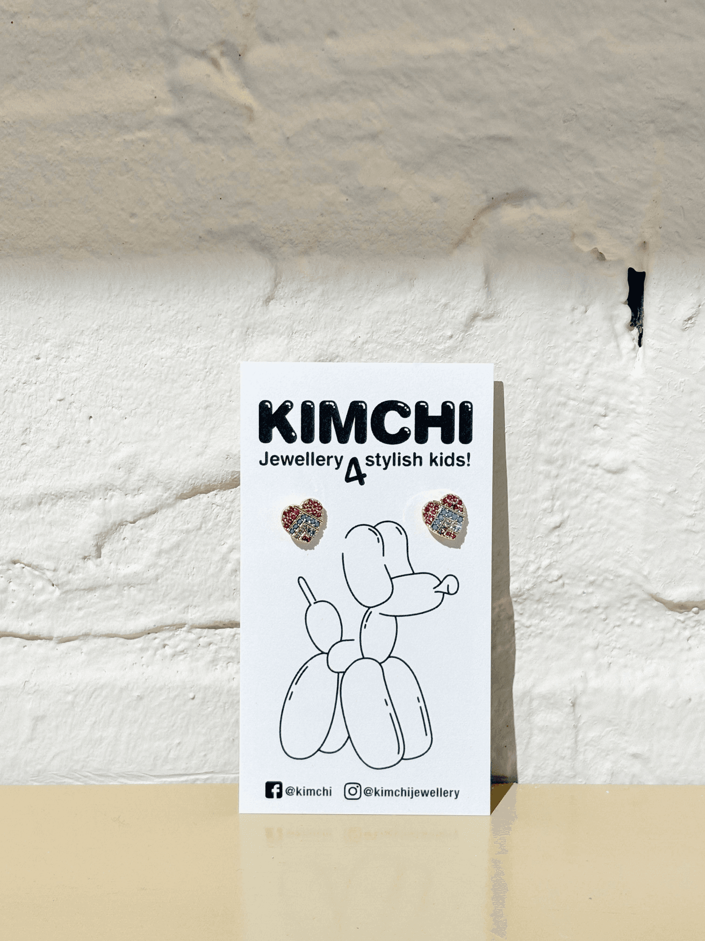 Kimchi - Oorringen stekertje blinkend hartje