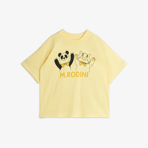 Mini Rodini - Panda & cat T-shirt (Yellow)