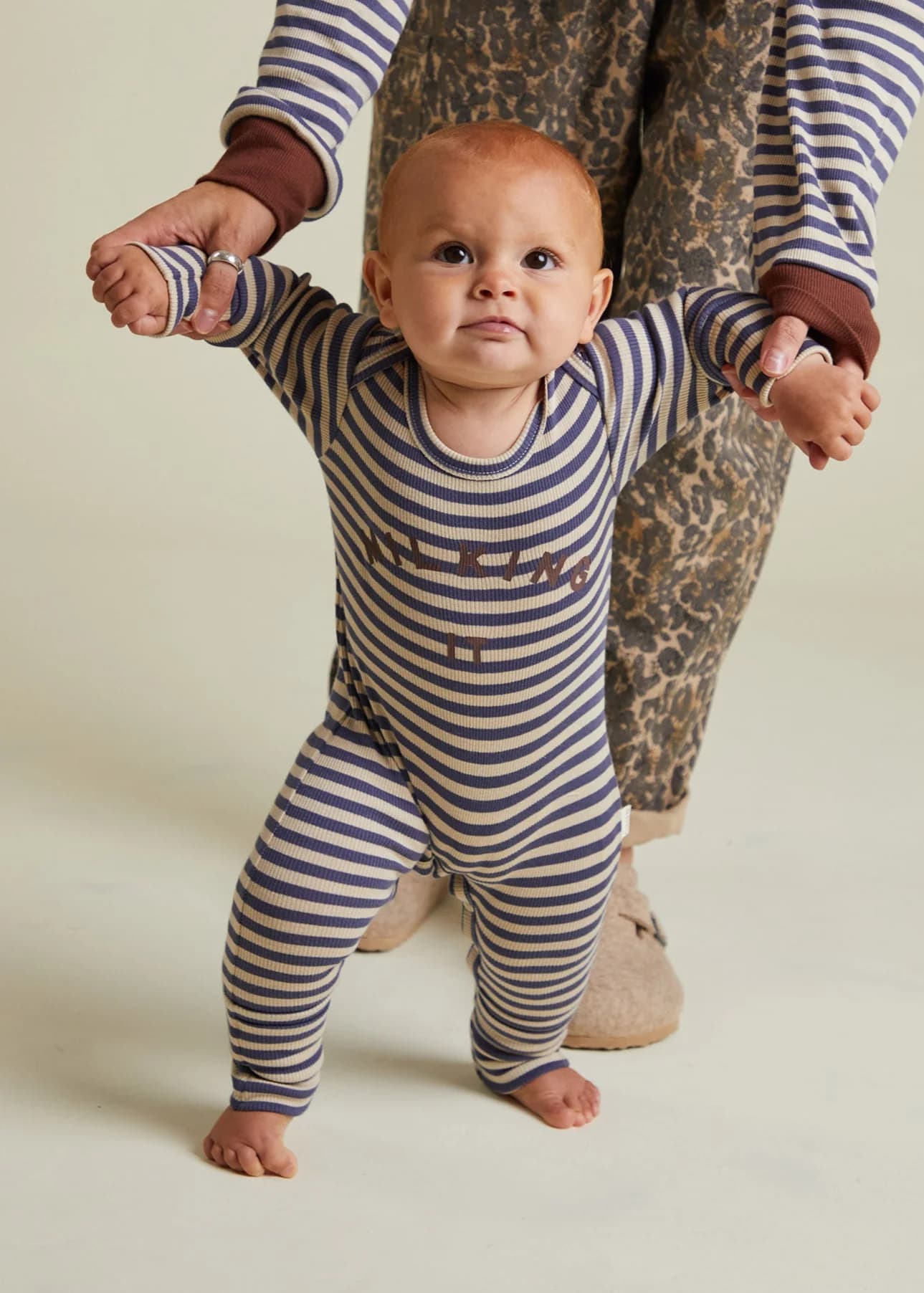 Claude & Co - Milking it Inky Stripe Onesie