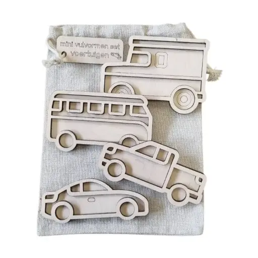 Kiddi - Mini vulvormen set voertuigen