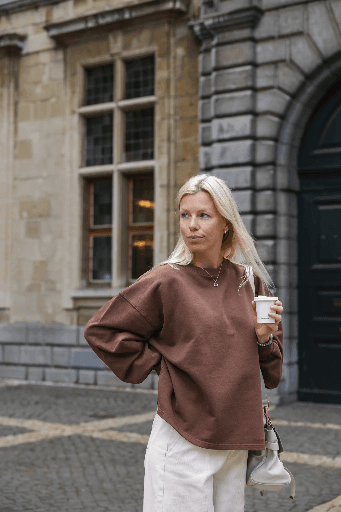 Ln - Oversized sweater cacao (Effen) 