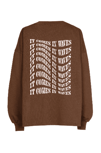 Ln - Oversized sweater cacao (Waves)