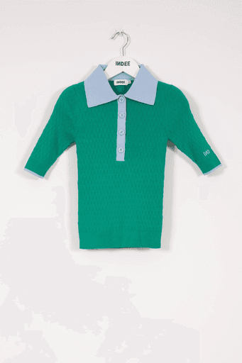 Indee - Vietnam green polo pullover 