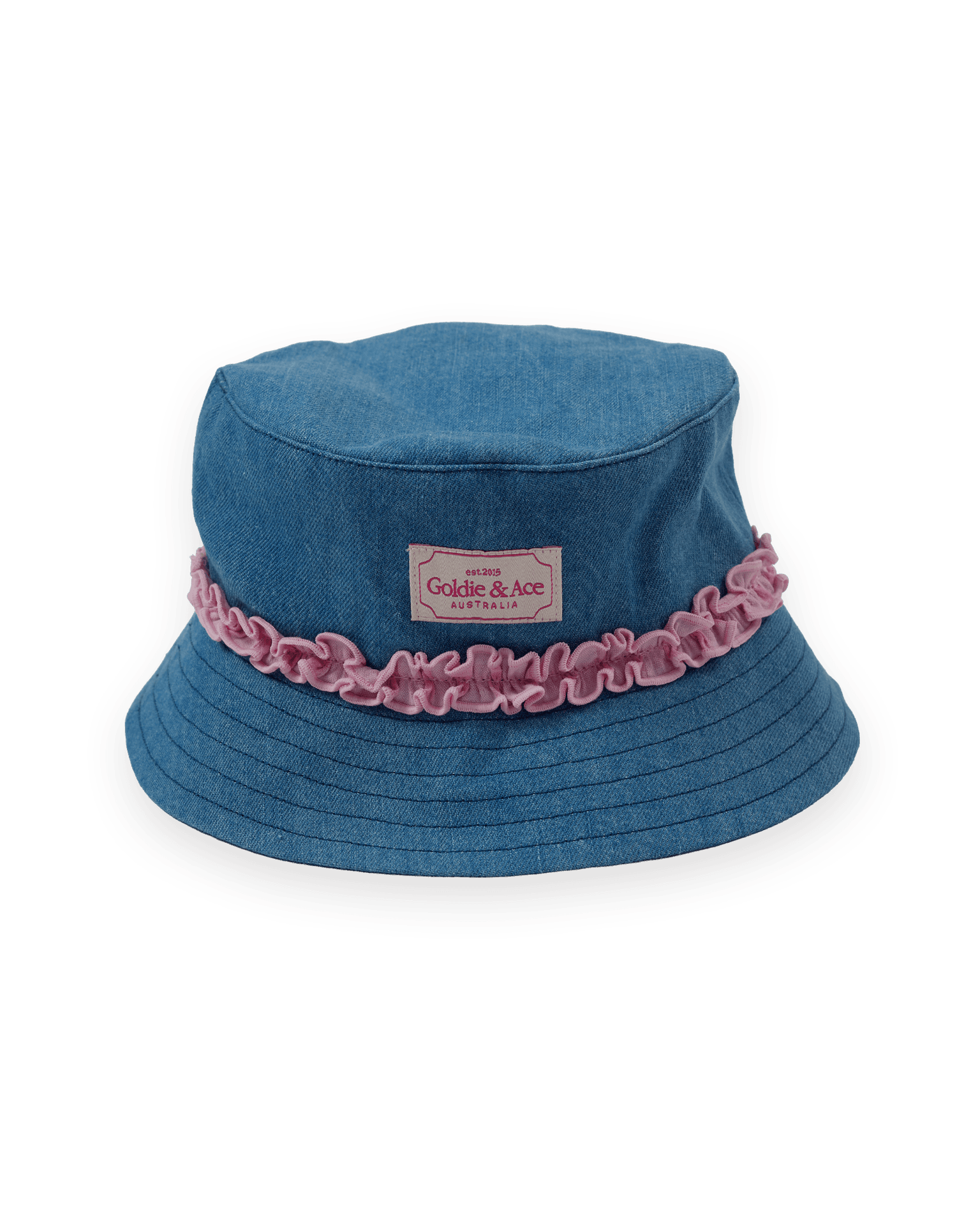 Goldie and Ace - Chambray gingham bucket hat