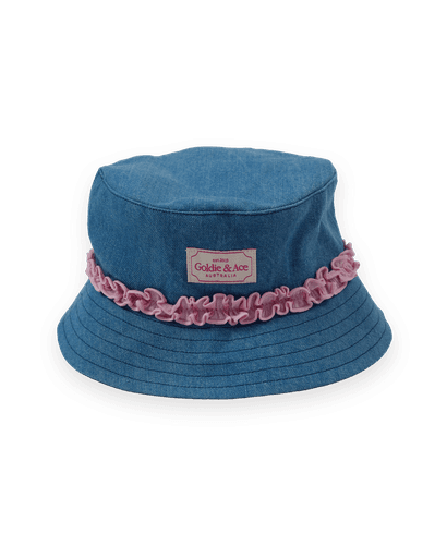 Goldie and Ace - Chambray gingham bucket hat