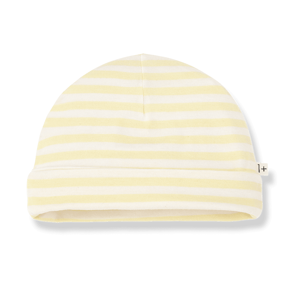 1+ in the family - Beanie - Pastel-yellow