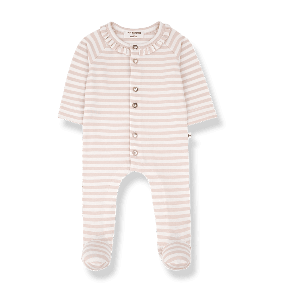 1+ in the family - Jumpsuit w/feet - Blossom