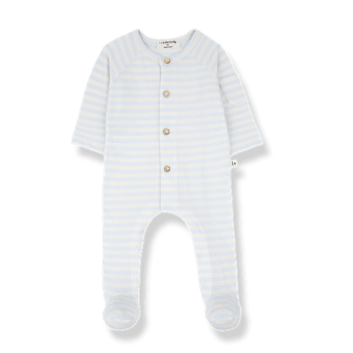 1+ in the family - Jumpsuit w/feet - Misty-blue