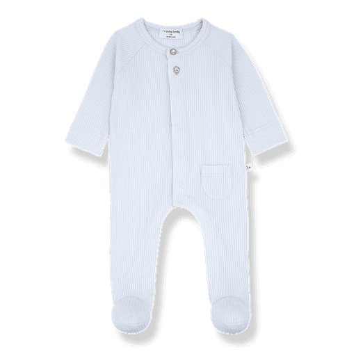 1+ in the family - Jumpsuit w/feet - Misty-blue