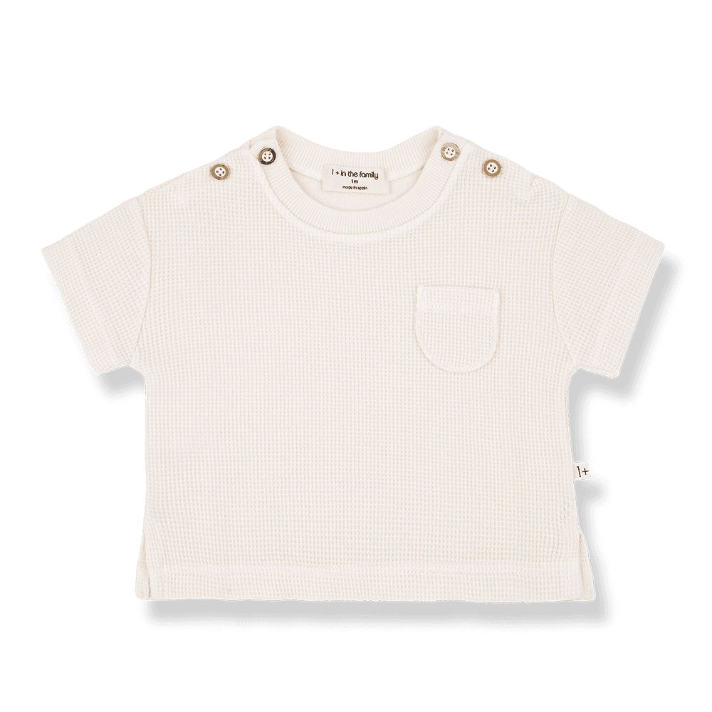 1+ in the family - S.sleeve t-shirt - Ecru