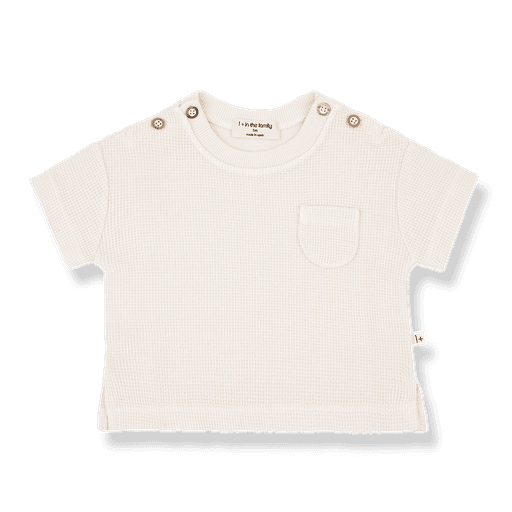 1+ in the family - S.sleeve t-shirt - Ecru