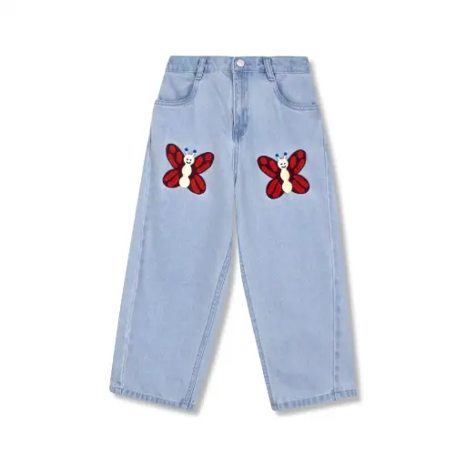 Wynken - bacia jean - pale denim / embroidery