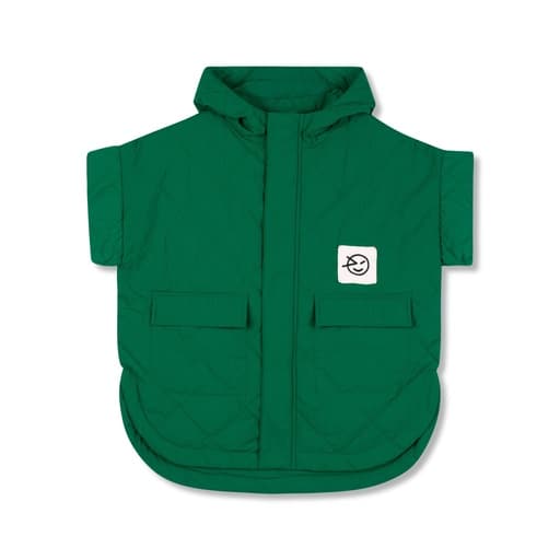 Wynken - short sleeve padded bon bon jacket - python green