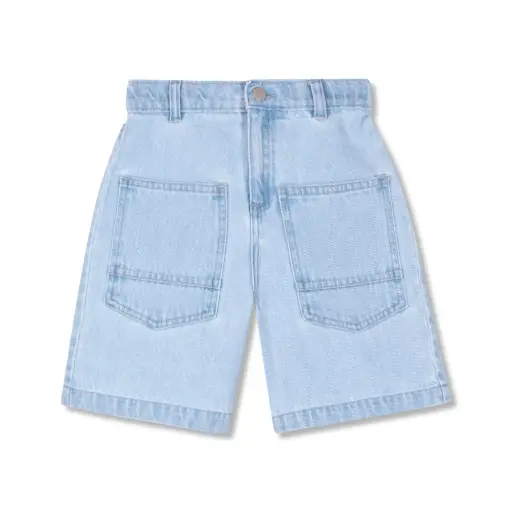Wynken - kons short - pale bleach denim
