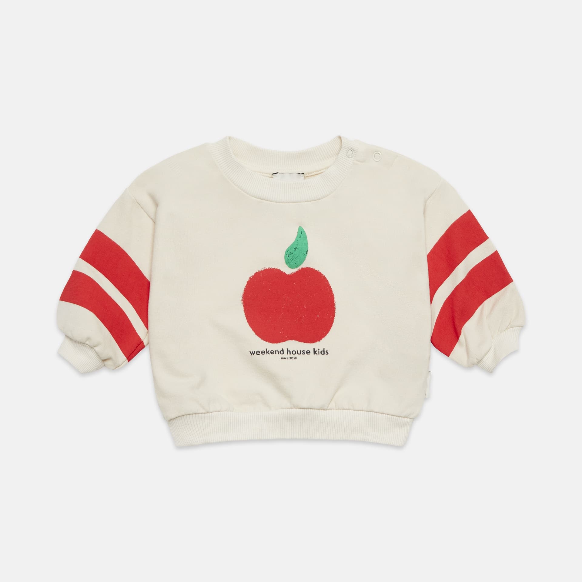 Weekend House Kids - Apple baby sweatshirt - Ecru