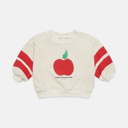 Weekend House Kids - Apple baby sweatshirt - Ecru