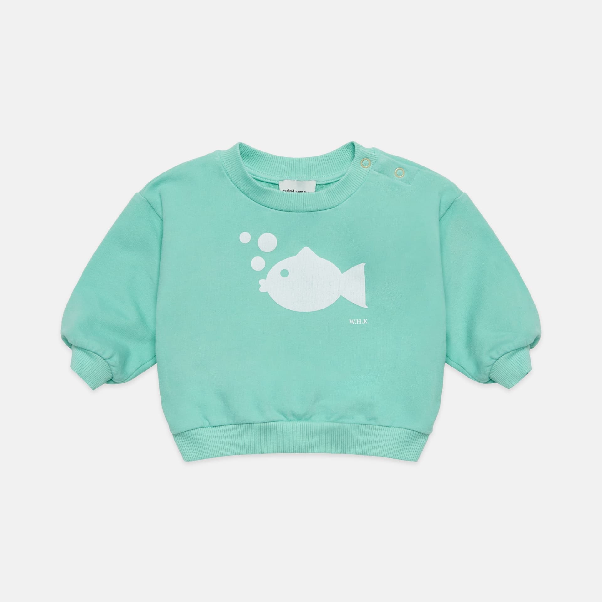 Weekend House Kids - Fish baby sweatshirt - Mint