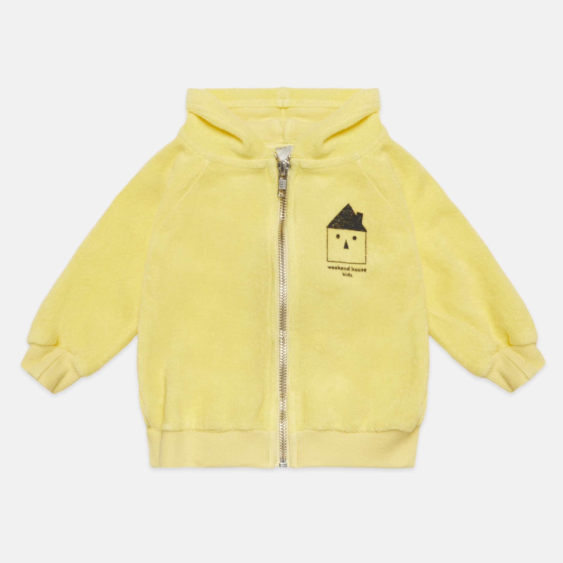 Weekend House Kids - Swan baby hoodie - Soft yellow