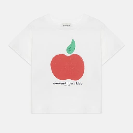 Weekend House Kids - Apple shape t-shirt - White