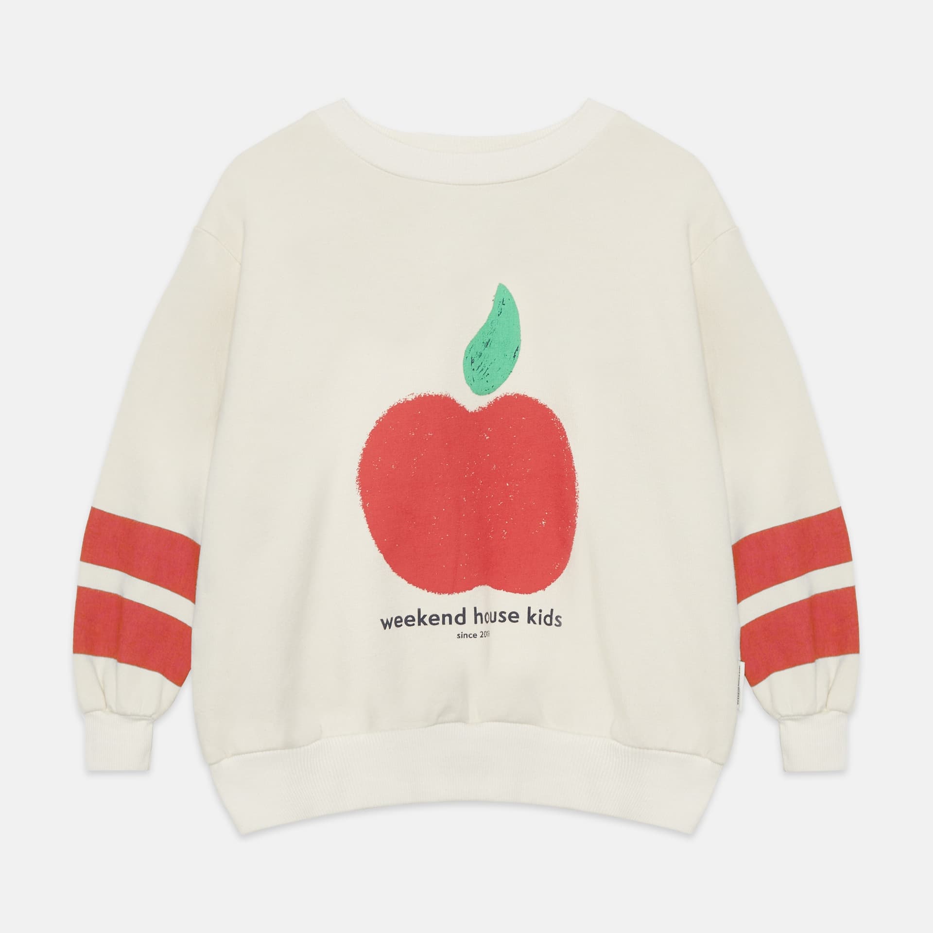 Weekend House Kids - Apple shape sweatshirt - Ecru