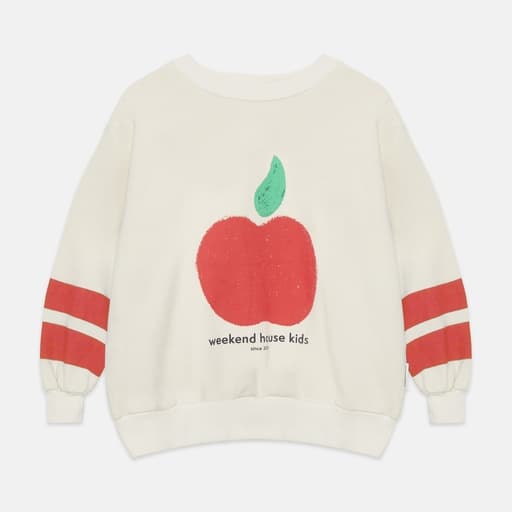 Weekend House Kids - Apple shape sweatshirt - Ecru
