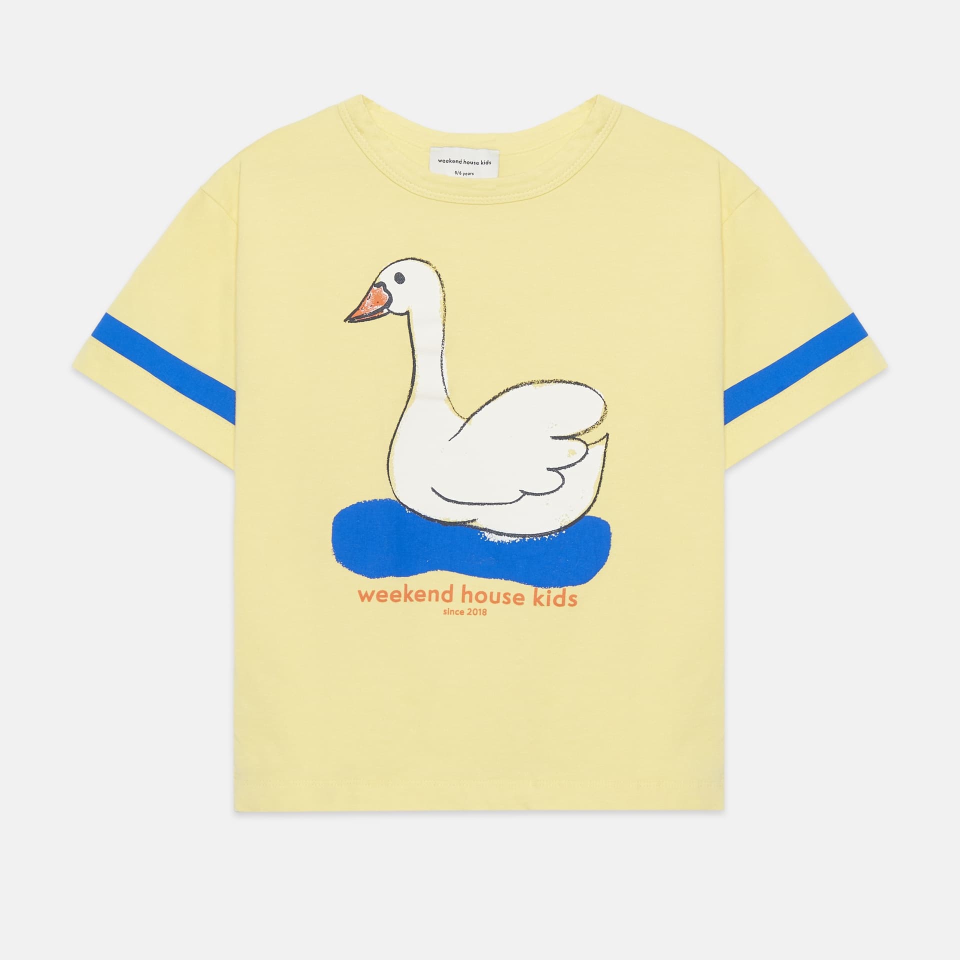 Weekend House Kids - Swan t-shirt - Soft yellow