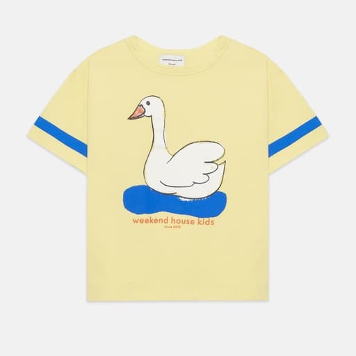 Weekend House Kids - Swan t-shirt - Soft yellow