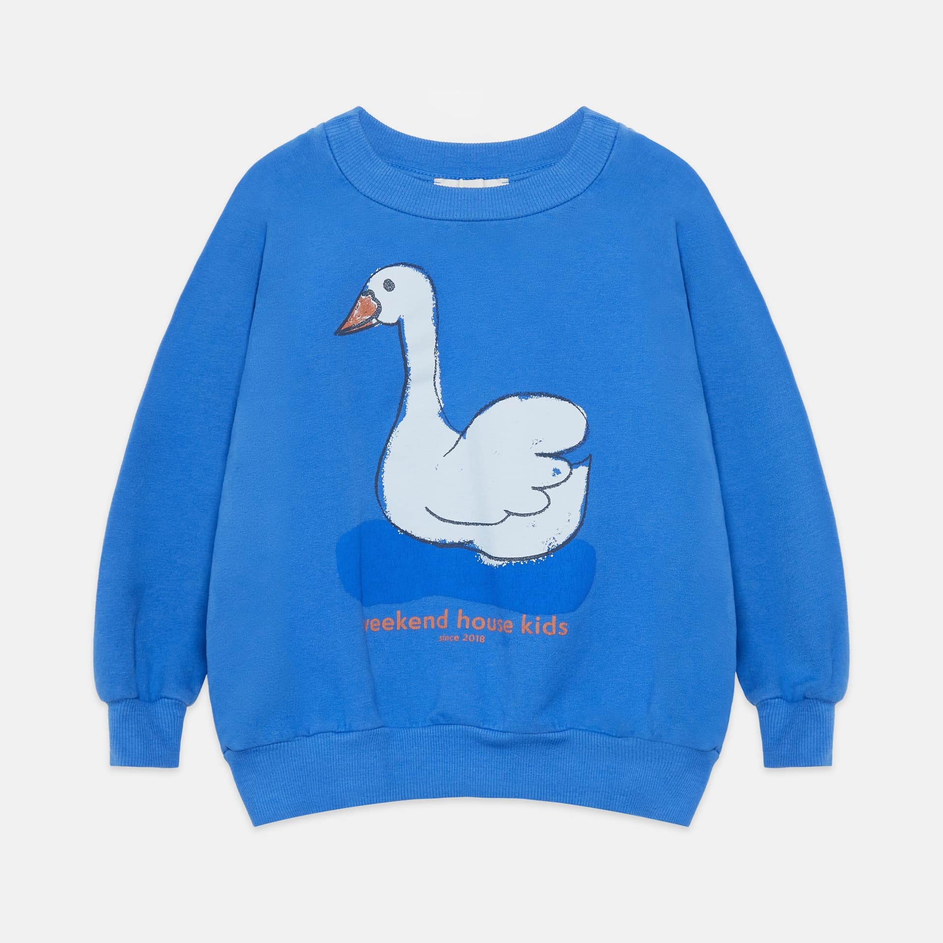 Weekend House Kids - Swan sweatshirt - Azulin