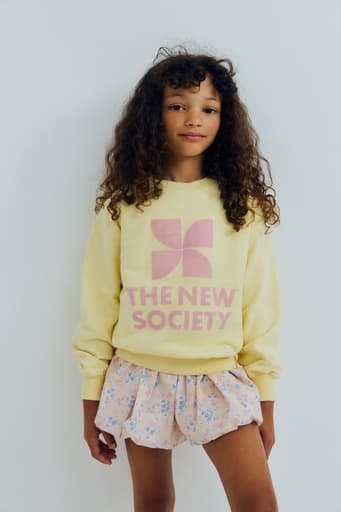 The New Society - Tns logo sweatshirt - Soft lemon