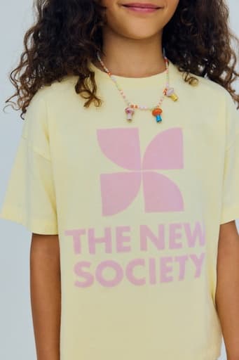 The New Society - Tns logo t-shirt - Soft lemon