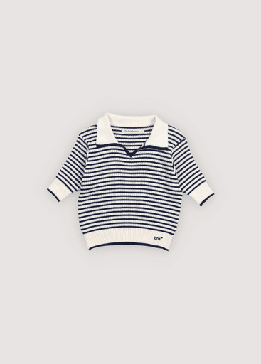 The New Society - Azalea polo knit - Summer midnight