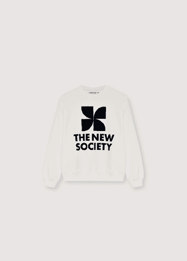 The New Society - Tns logo teen sweatshirt - Ecru