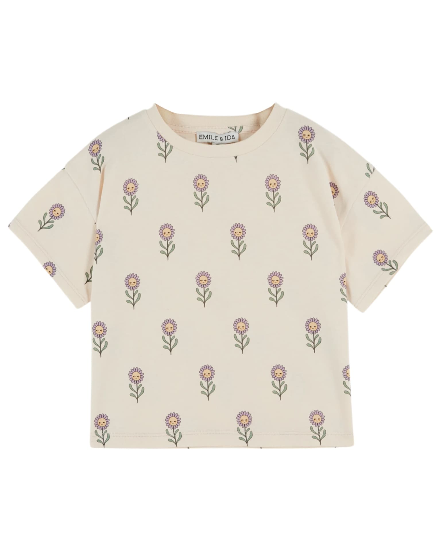 Emile & Ida - Tee shirt imprime - Margot creme (ad216)