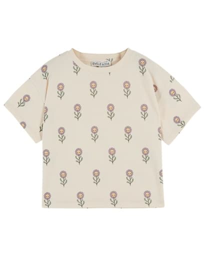 Emile & Ida - Tee shirt imprime - Margot creme (ad216)