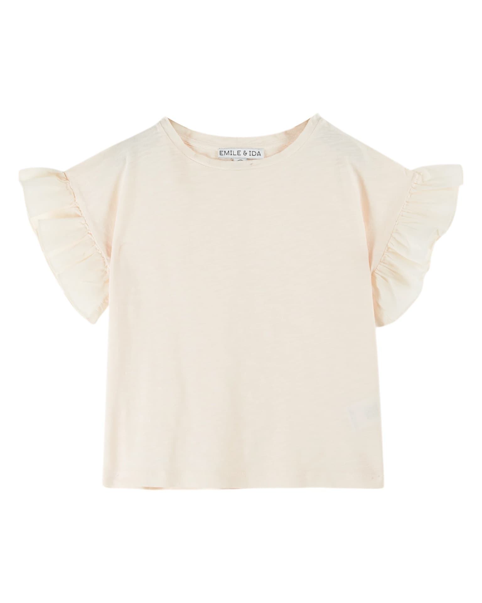 Emile & Ida - Tee shirt jersey flamme - Creme (ad006)