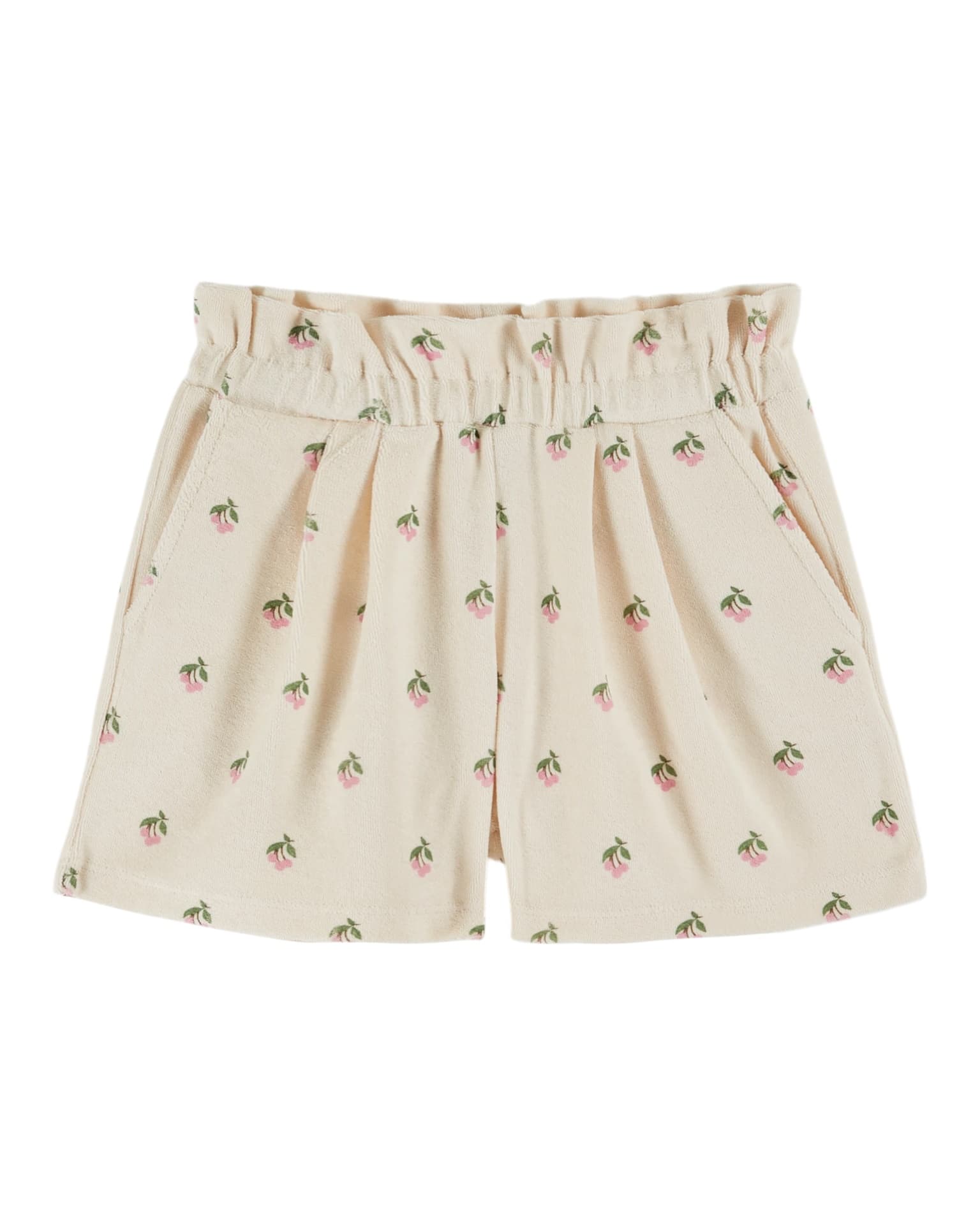 Emile & Ida - Short eponge imprime - Cerisette creme (ad132)