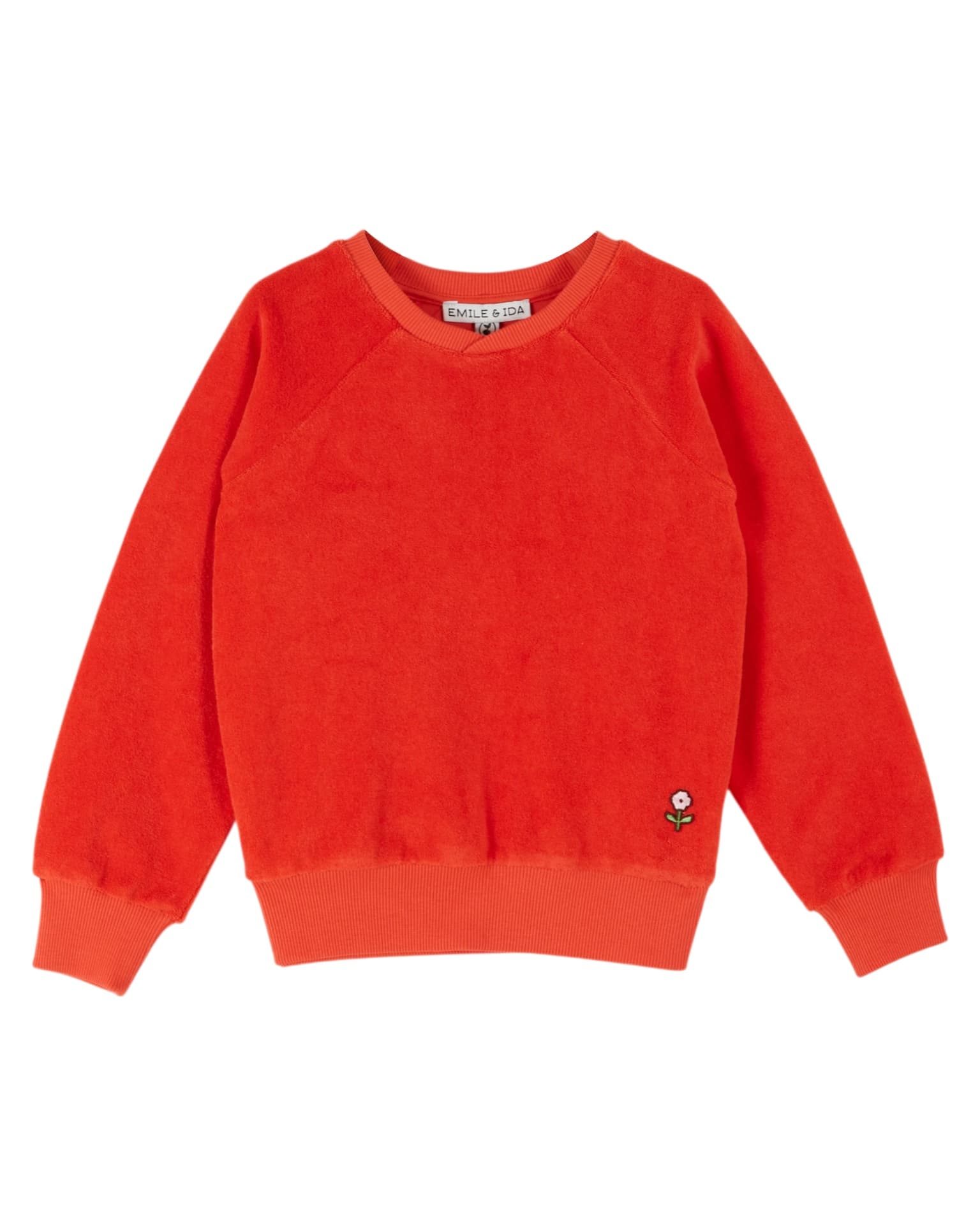 Emile & Ida - Sweat eponge - Coquelicot (ad014)