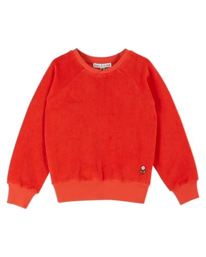 Emile & Ida - Sweat eponge - Coquelicot (ad014)