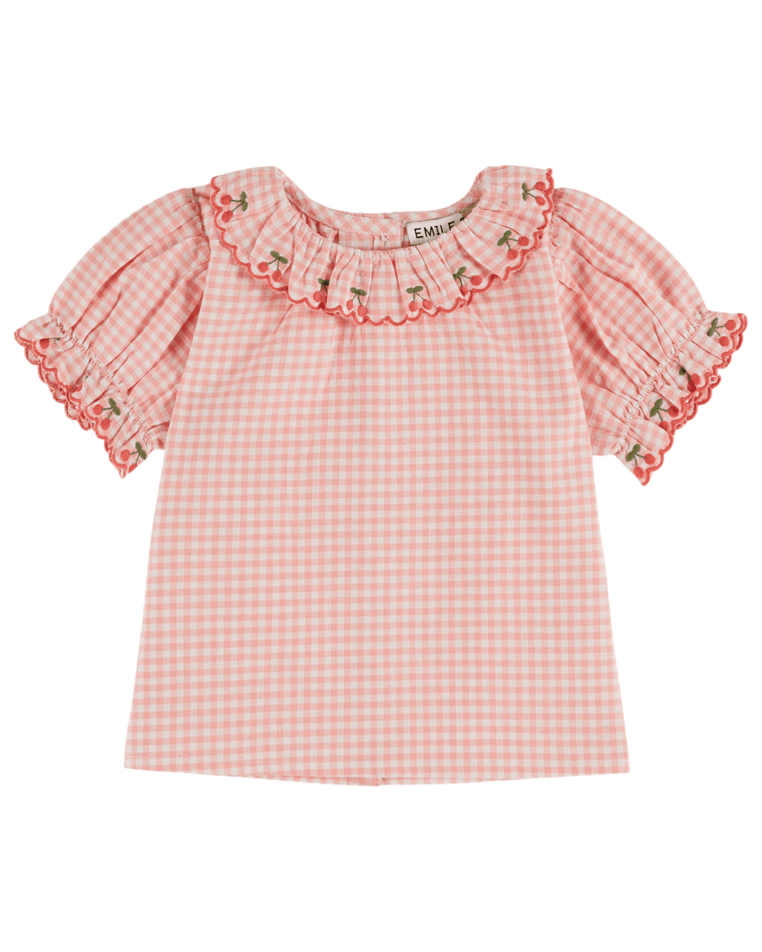 Emile & Ida - Blouse vichy col brode 