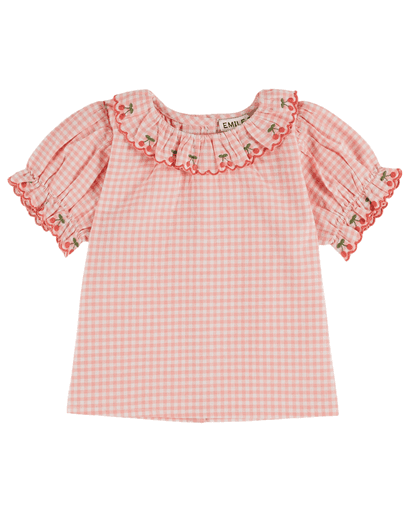 Emile & Ida - Blouse vichy col brode 