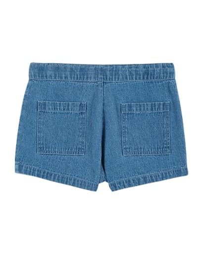 Emile & Ida - Short poche fleurs denim - Denim light (ad065)