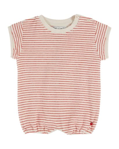 Emile & Ida - Combibloomer raye - Rayure coquelicot (ad119)