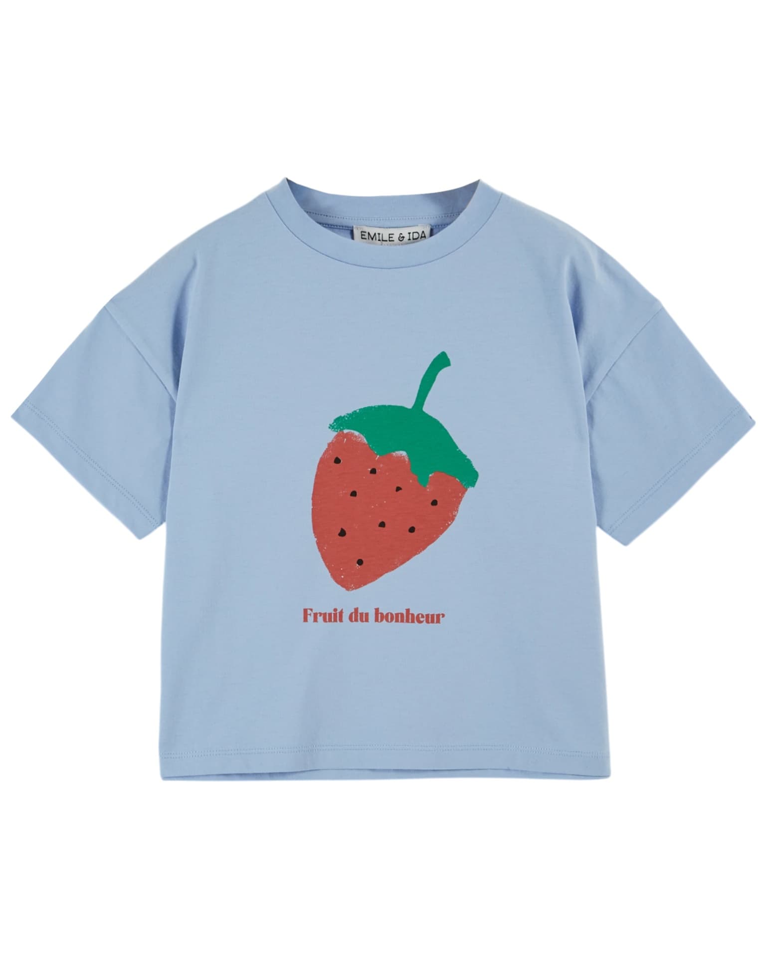 Emile & Ida - Tee shirt imprime place fruit - Ciel (ad015)